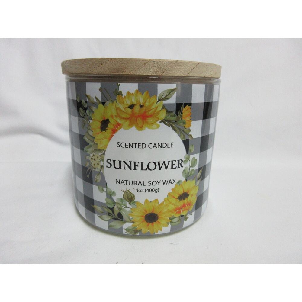 14oz Natural Soy Wax Scented Candle "SUNFLOWER" NEW GIFT